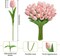 10pcs Artificial Pink Tulips Real Touch Spring Flowers Easter Home Decor Wedding Party Decoration